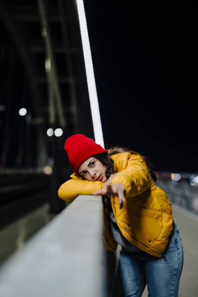 istock Depressed young woman on the bridge 2181969447
