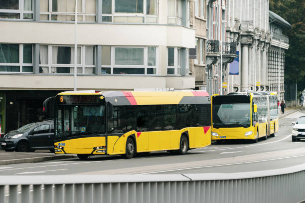 istock Yellow city bus 2181969550
