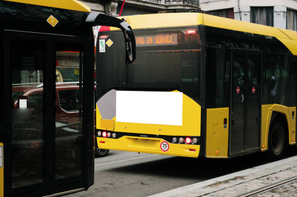 istock City bus with blank billboard 2181969758