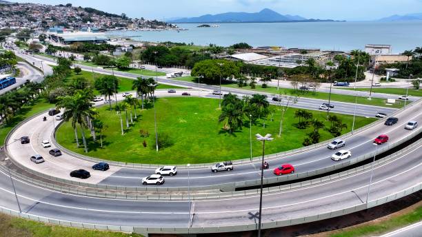istock Traffic Intersection At Florianopolis In Santa Catarina Brazil. 2181969909