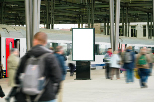 istock Blank billboard in a railroad station 2181970036