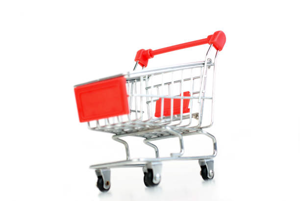 Shopping cart isolated on white background