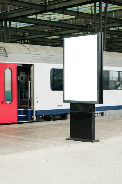 istock Blank billboard in a railroad station 2181970681