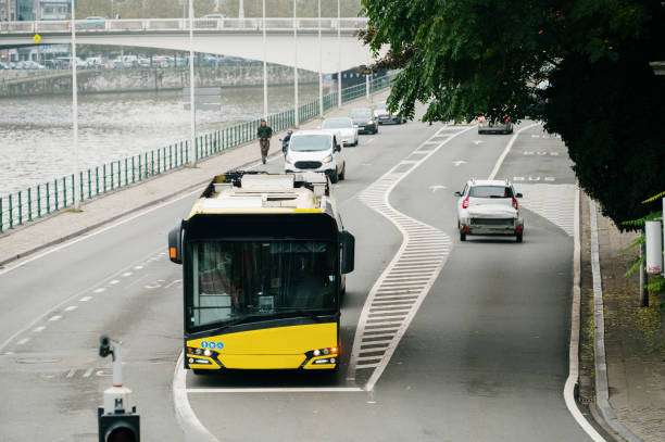 istock Yellow city bus 2181970848