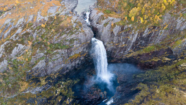 istock Aerial View of a Majestic Waterfall 2181971053