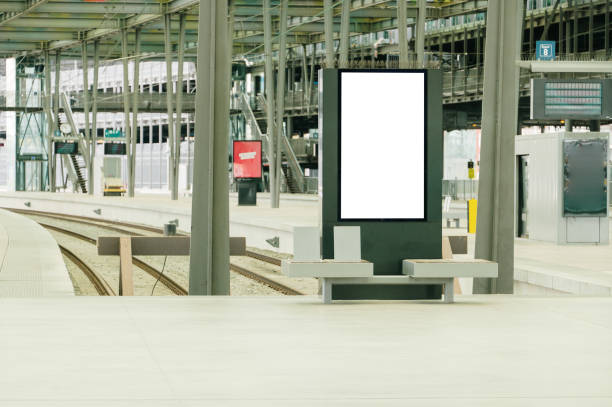 istock Blank billboard in a railroad station 2181971082