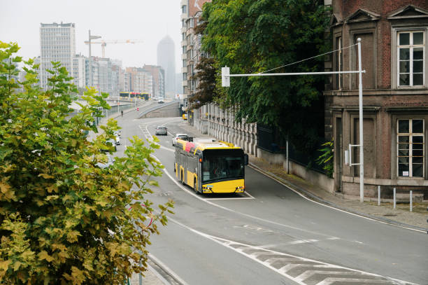 istock Yellow city bus 2181971127