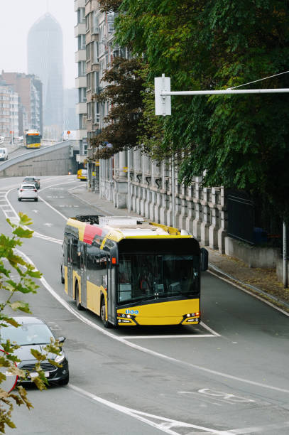 istock Yellow city bus 2181971240