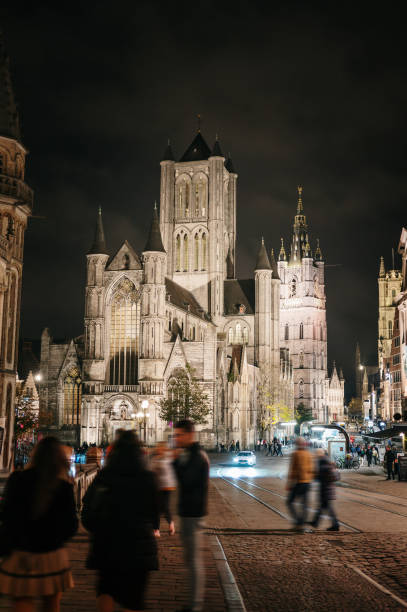 istock Ghent, Belgium, at night 2181971317