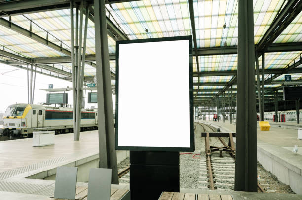 istock Blank billboard in a railroad station 2181971534