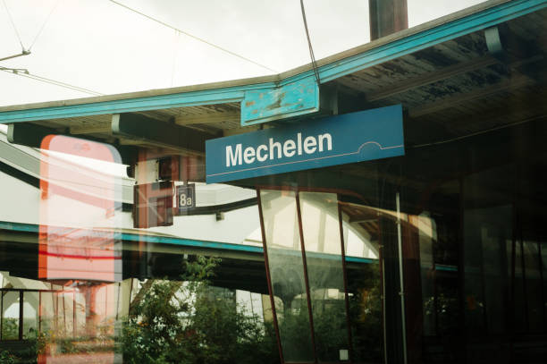 Mechelen sign in its railroad station