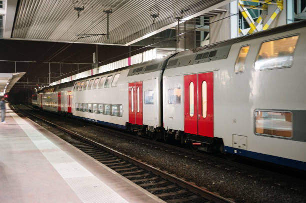 istock Passenger train in a railroad station 2181971552