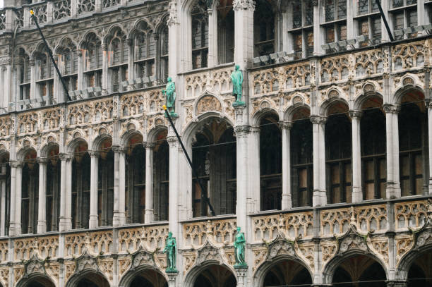 Ornate facade in Grand Place, Brussels, Belgium
