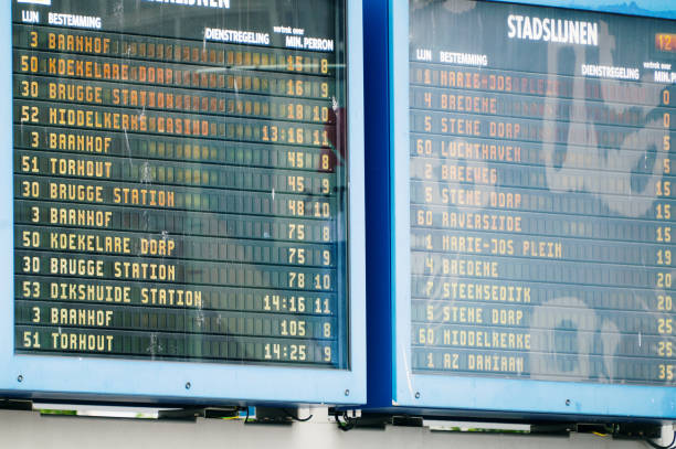 istock Bus destinations in Belgium 2181972335