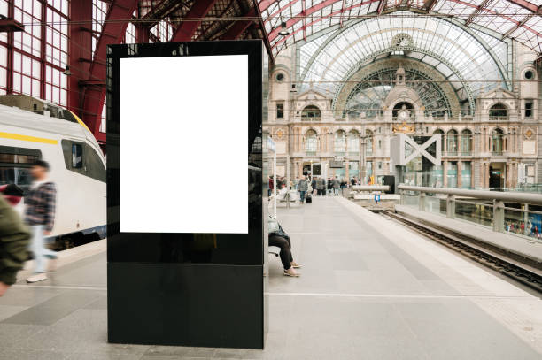 istock Blank billboard in a railroad station 2181972645