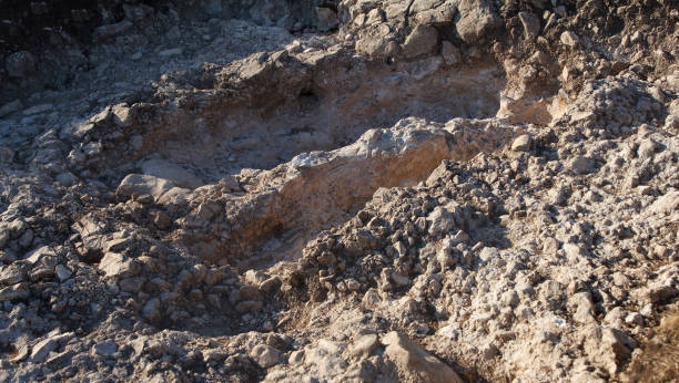 istock Archaeologists dug a hole on hillside to search for historical artifacts and finds 2181977025