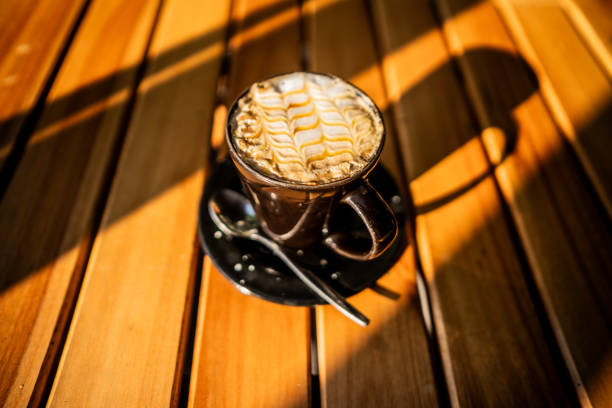 Close-up of a coffee cup on table
