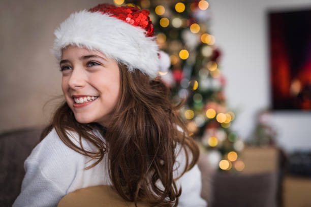 istock Happy girl holding a Christmas gift 2181984057