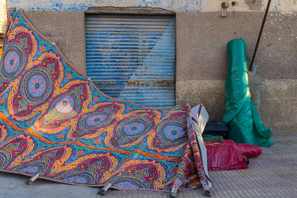 istock Colorful tarps in an alley. 2181984820