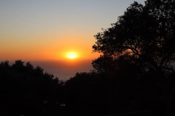 Diffused Sunset Over the Sea from Foradada, Mallorca, Spain