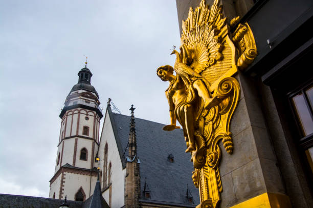Saint Thomas church from the Commerzbank in Leipzig