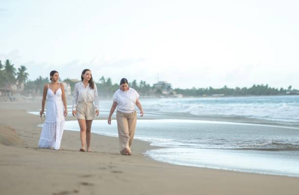 istock friends walking on the beach 2181995076
