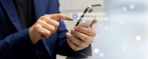 istock executive businessman hand type smartphone to access account on private account on internet by input username and password at office for security of business and PDPA system  technology concept 2181996379
