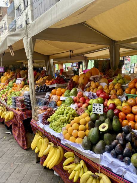 istock Local market with tropical fruit 2182002363