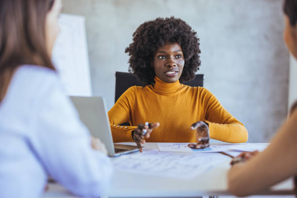istock Diverse Business Meeting with Confident Presentation Leader 2182007553