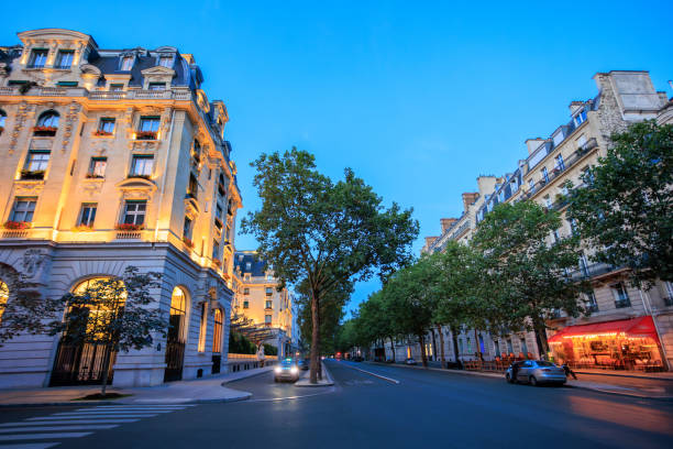 istock Paris street at dusk 2182009221
