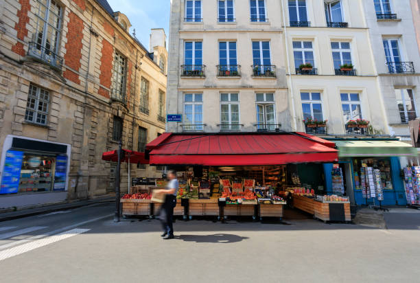 Paris street market bazaar
