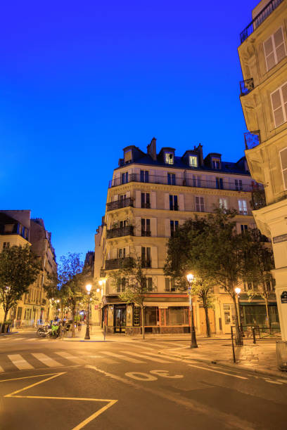 istock Paris typical street at night 2182010519