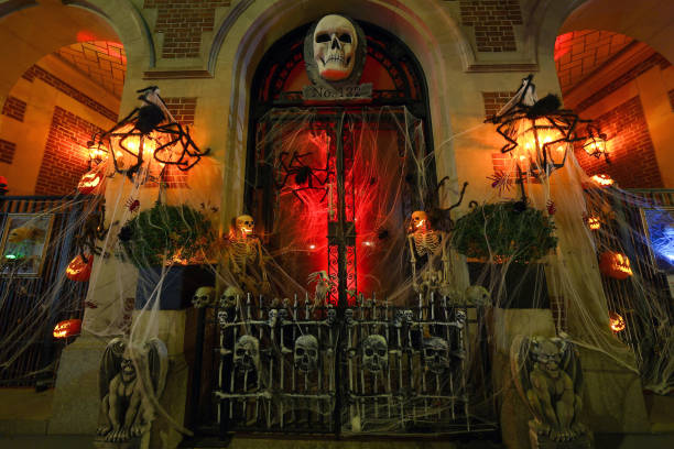 This home looks more like a temple of doom outside a Upper East Side townhouse in New York, N.Y., Monday, Oct. 28, 2024. (Photo: Gordon Donovan)