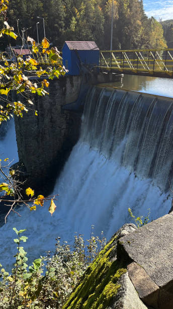istock A dam on a river with water falling down. The Bobr River, Poland 2182016627