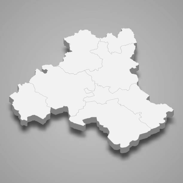 istock 3d isometric map of Heves is a county of Hungary 2182019880