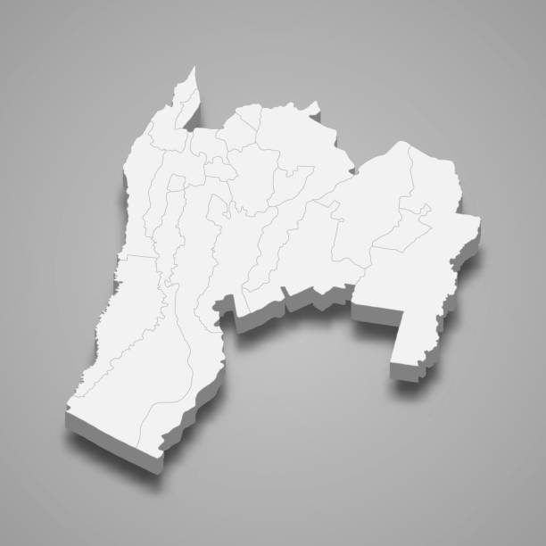 istock 3d isometric map of Suchitepequez is a province of Guatemala 2182019971