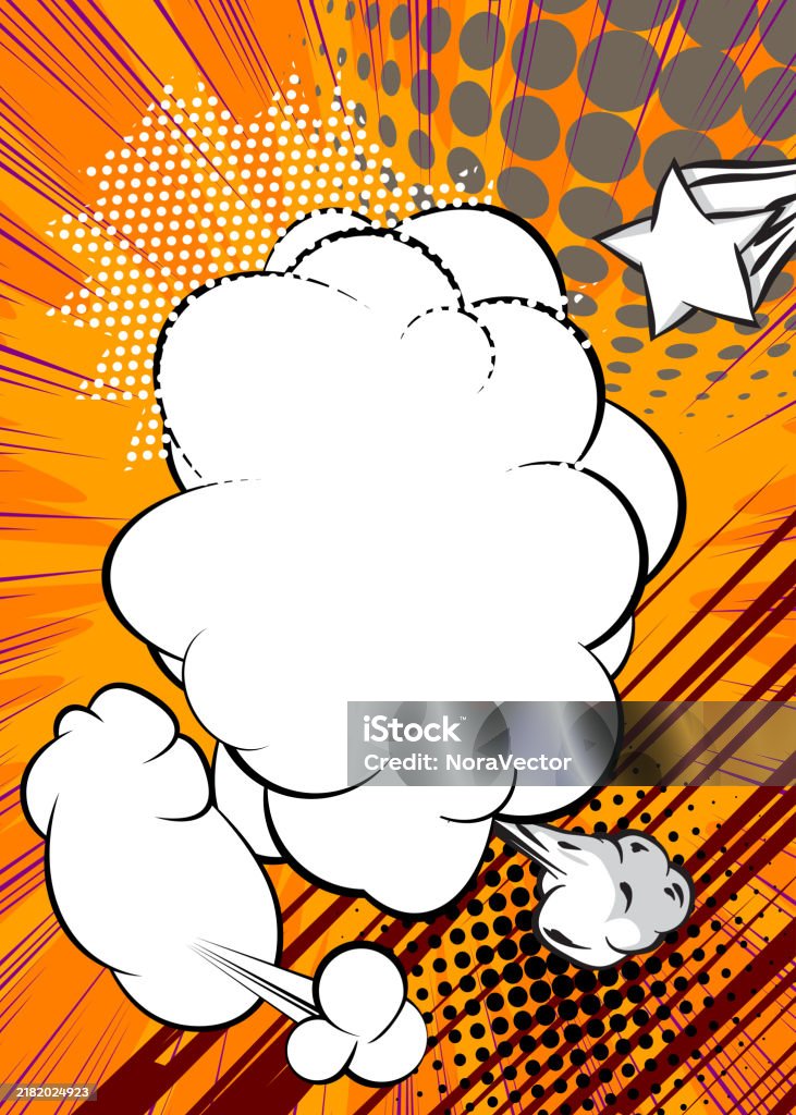 Cartoon Background Comic Book Exploding Backdrop Retro Vector Comics ...