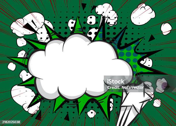 Cartoon Background Comic Book Exploding Backdrop Retro Vector Comics ...