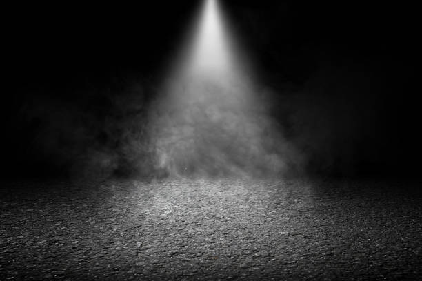 istock Surface of black concrete floor. Abstract texture with mist or fog 2182030659