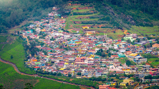 istock Colorful Hillside Village 2182032814