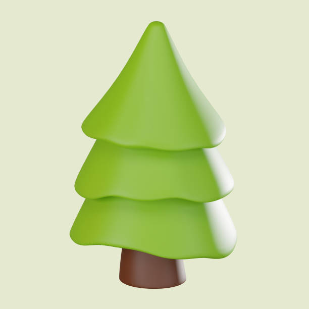 istock 3D render Christmas tree elements festive 3D icons for holiday season. 2182034492