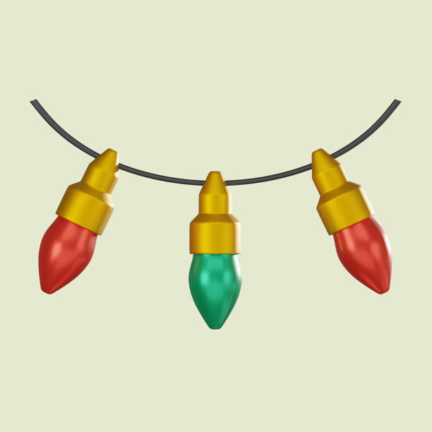 istock 3D Render Detailed Christmas Light Illustration with Cheerful Glow and Holiday 2182034589