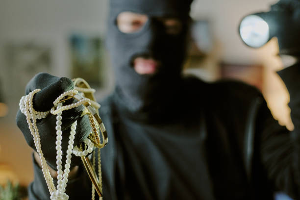 Jewelry in Thiefs Hand