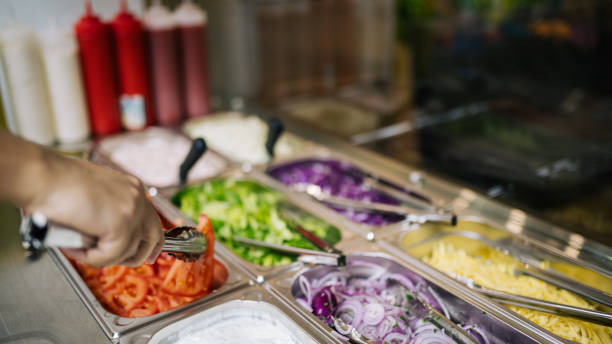 istock Fresh salads selection for gyros 2182045942