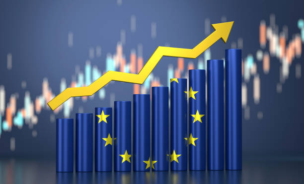 istock European Union Flag And Success Graph 2182052574