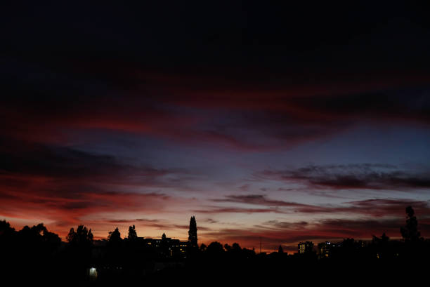 Beautiful sunset of Bandung viewed from Dago area.