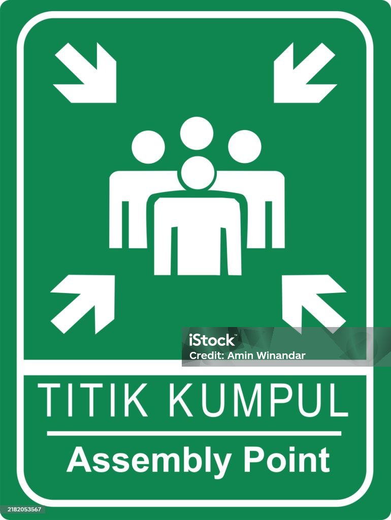 Production Assembly Sign Assembly Point Signs Stock Illustration - Download Image Now ...