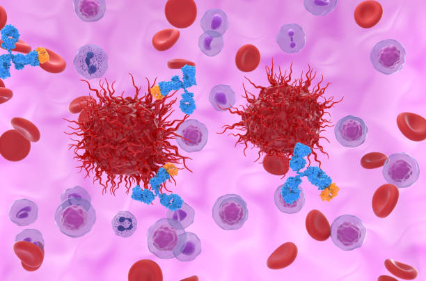 istock Monoclonal antibody therapy in neuroendocrine tumor(NET) - isometric view 3d illustration 2182054751