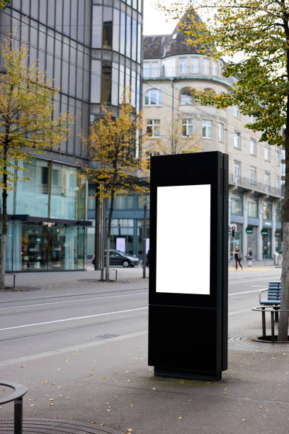 istock White billboard on the streets of Zurich 2182065335