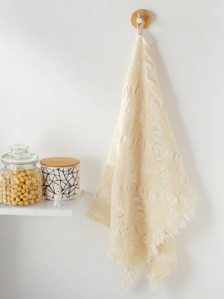 istock linen towel for home, kitchen and shower 2182070483
